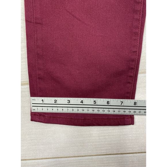 Jag Jeans Womens 16 Burgundy Slim Leg Pull On Stretch Pants Hi Rise Elastic NWT - Picture 6 of 12